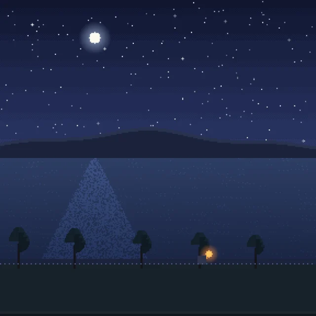 插画 · 星夜的湖畔